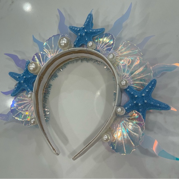 Blue Starfish and Shell Light-Up Mermaid Headband - Picture 3 of 8
